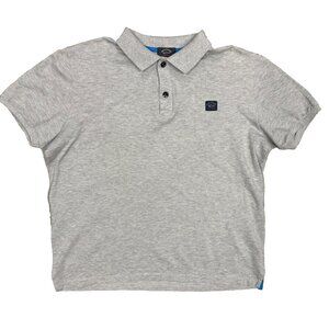 Paul & Shark Polo Shirt Made in Italy Cotton Grey Short Sleeve Medium
